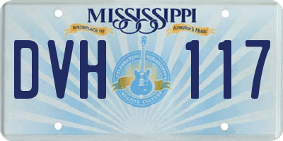 MS license plate DVH117