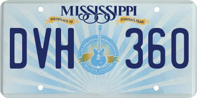 MS license plate DVH360