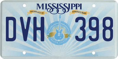 MS license plate DVH398