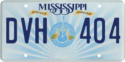 MS license plate DVH404