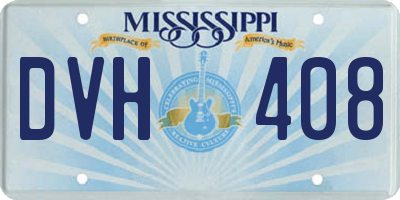 MS license plate DVH408