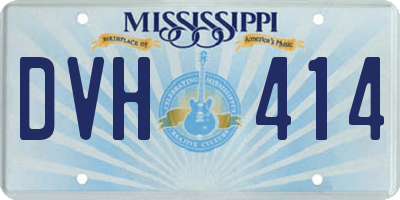 MS license plate DVH414