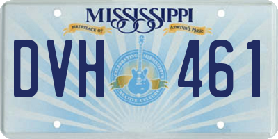 MS license plate DVH461