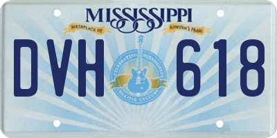 MS license plate DVH618