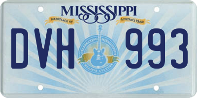 MS license plate DVH993