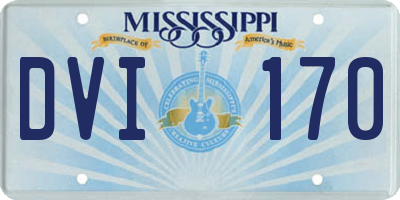 MS license plate DVI170