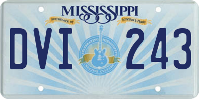 MS license plate DVI243