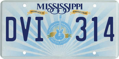 MS license plate DVI314