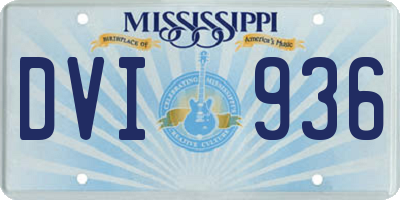 MS license plate DVI936
