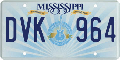 MS license plate DVK964