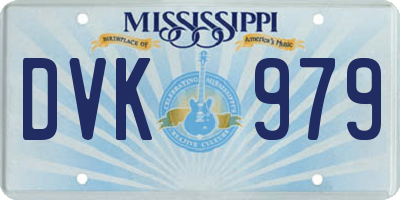 MS license plate DVK979