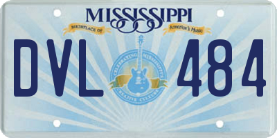MS license plate DVL484