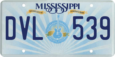 MS license plate DVL539