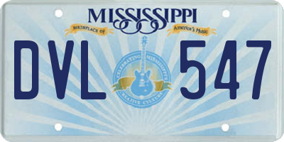 MS license plate DVL547