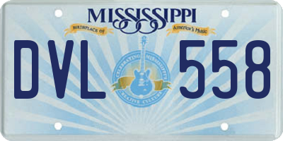 MS license plate DVL558
