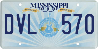 MS license plate DVL570