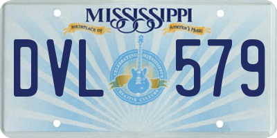 MS license plate DVL579