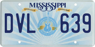MS license plate DVL639
