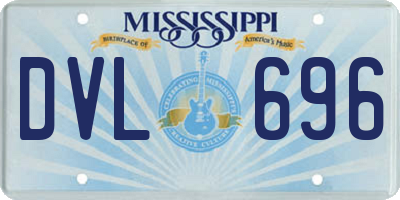 MS license plate DVL696