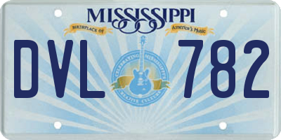 MS license plate DVL782