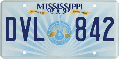 MS license plate DVL842