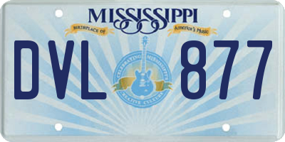 MS license plate DVL877