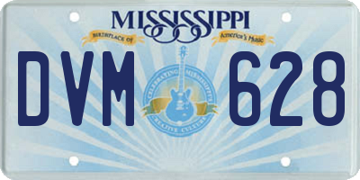 MS license plate DVM628