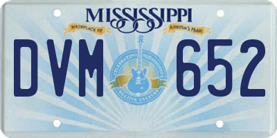 MS license plate DVM652