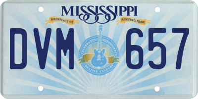 MS license plate DVM657