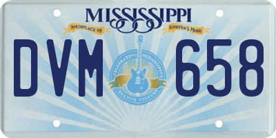 MS license plate DVM658