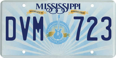 MS license plate DVM723