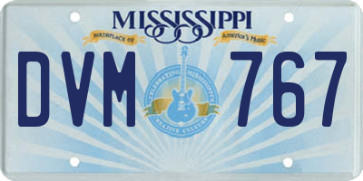 MS license plate DVM767