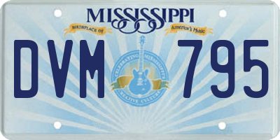 MS license plate DVM795