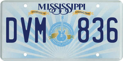 MS license plate DVM836