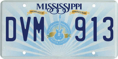 MS license plate DVM913