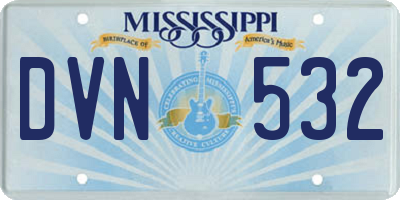 MS license plate DVN532