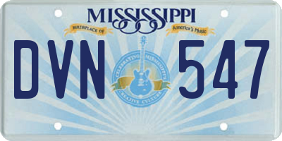 MS license plate DVN547