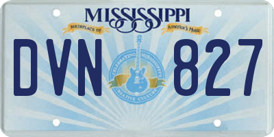MS license plate DVN827