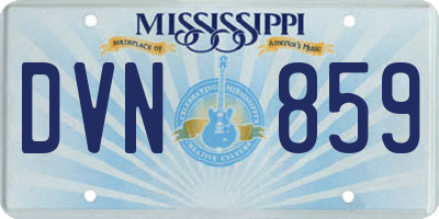 MS license plate DVN859