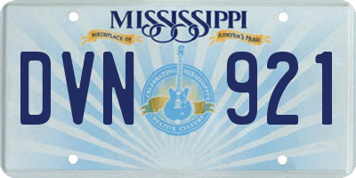 MS license plate DVN921