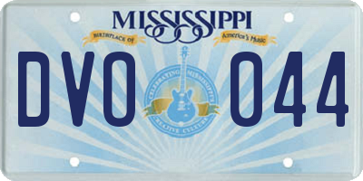 MS license plate DVO044