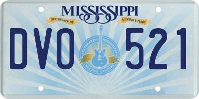 MS license plate DVO521