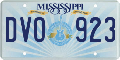 MS license plate DVO923