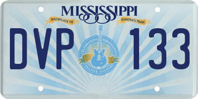 MS license plate DVP133