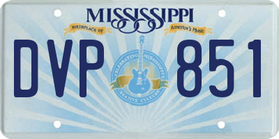MS license plate DVP851