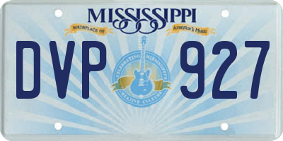 MS license plate DVP927