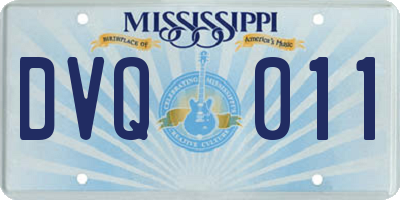 MS license plate DVQ011