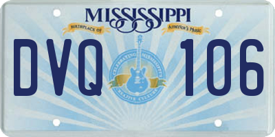 MS license plate DVQ106