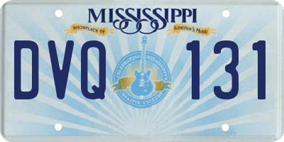 MS license plate DVQ131