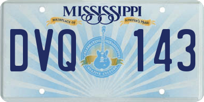 MS license plate DVQ143